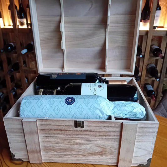 Six Bottle Wooden Presentation Chest